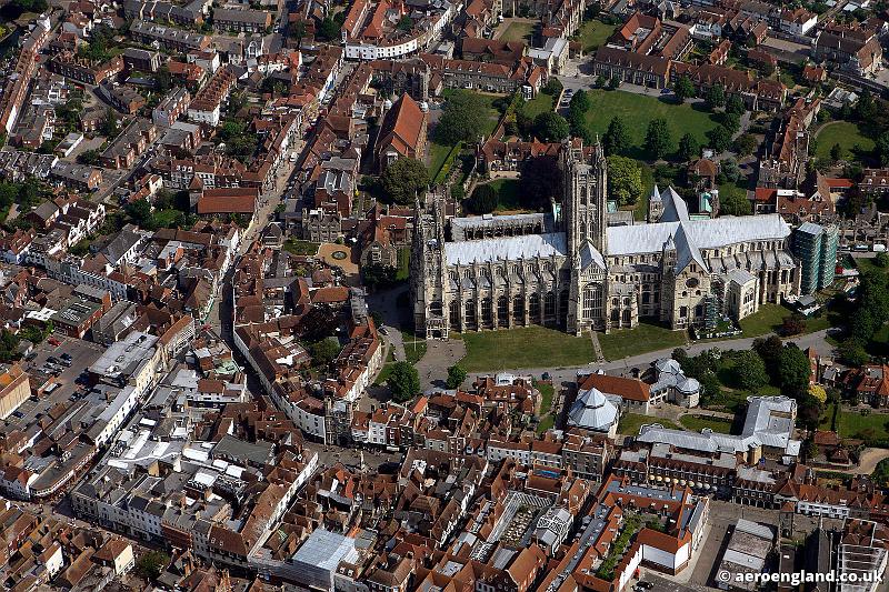 SK_(39).jpg - aerial photograph of Canterbury Cathedral  Kent England UK